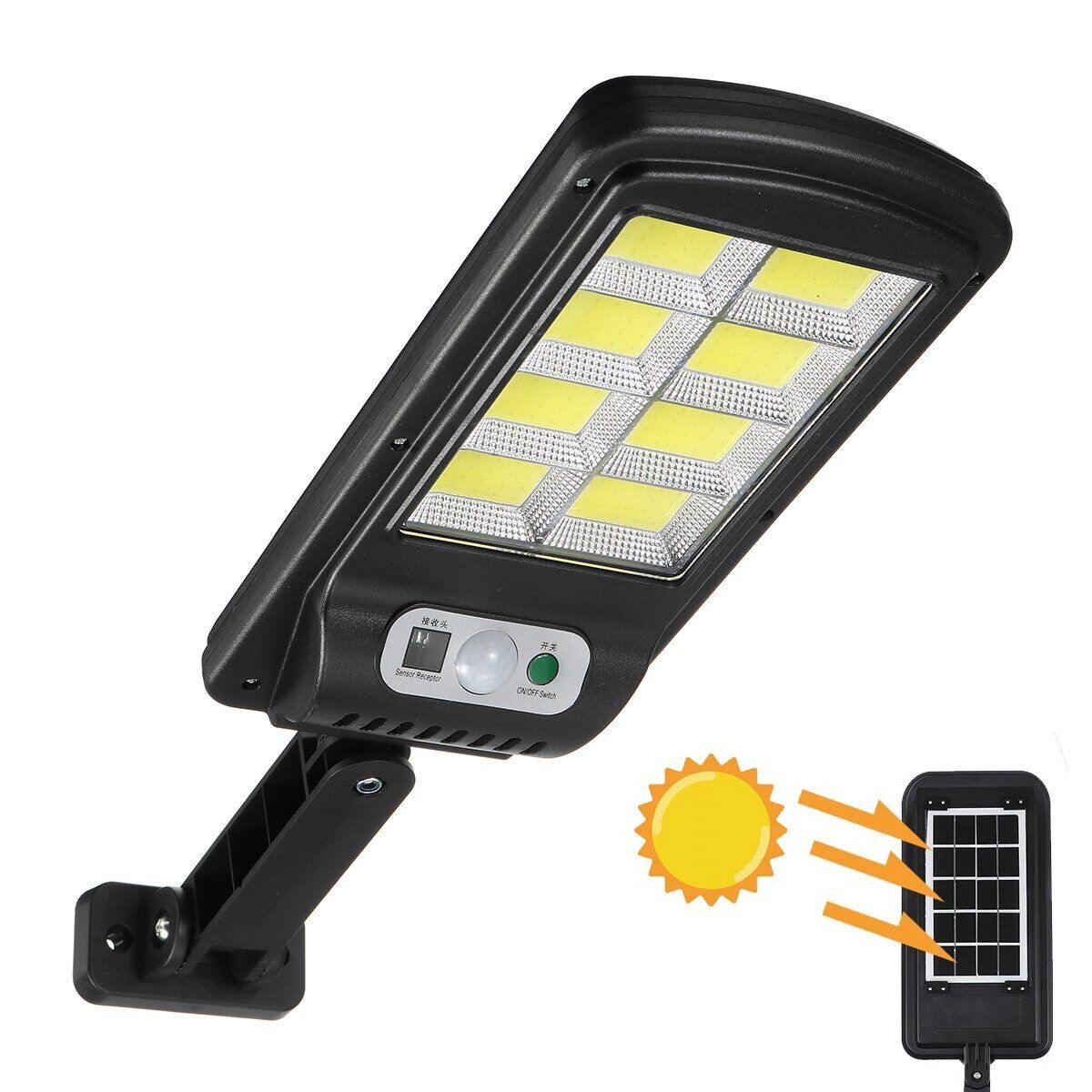Πακέτο 2 ηλιακά δρόμου φωτιστικά 2x160 LED, αισθητήρας κίνησης