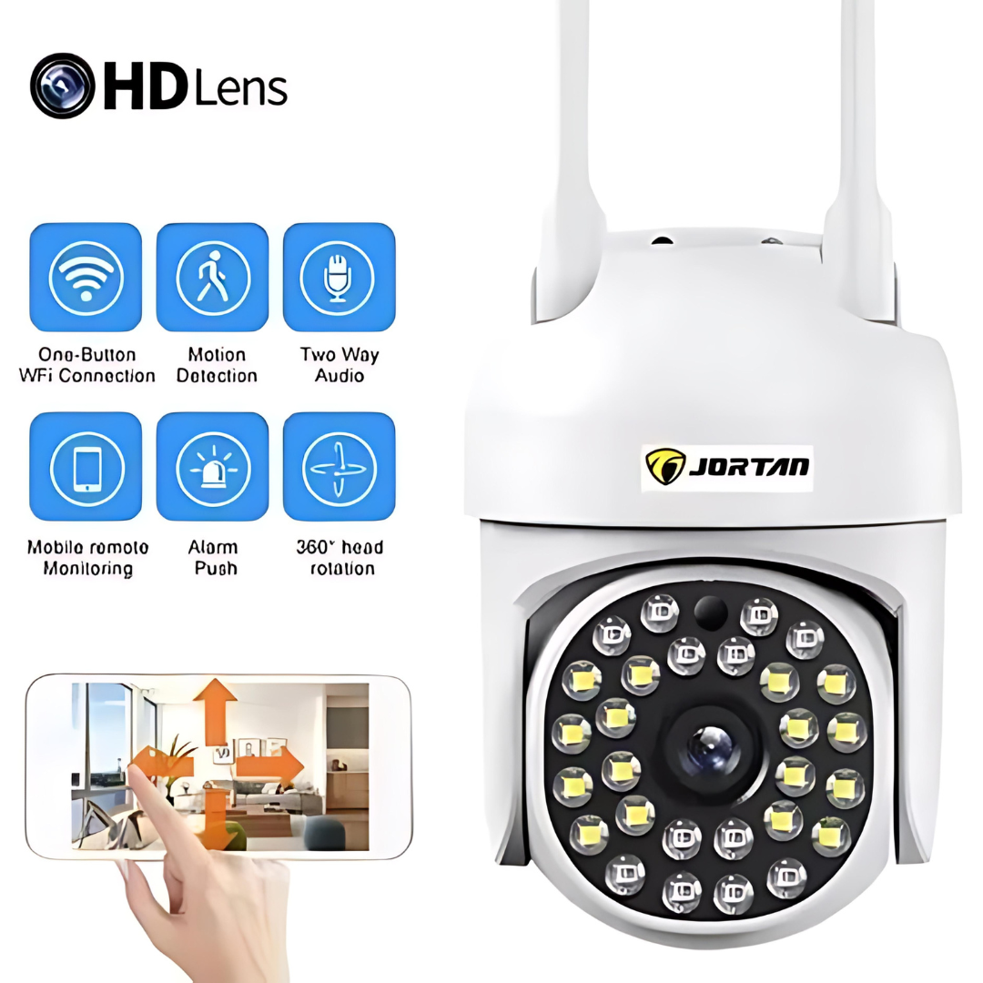 Η κάμερα ασφαλείας WiFi Jortan JT-8161QJ - Νυχτερινή όραση 30M, 1080P, ειδοποίηση Human-ID με ενεργά LED