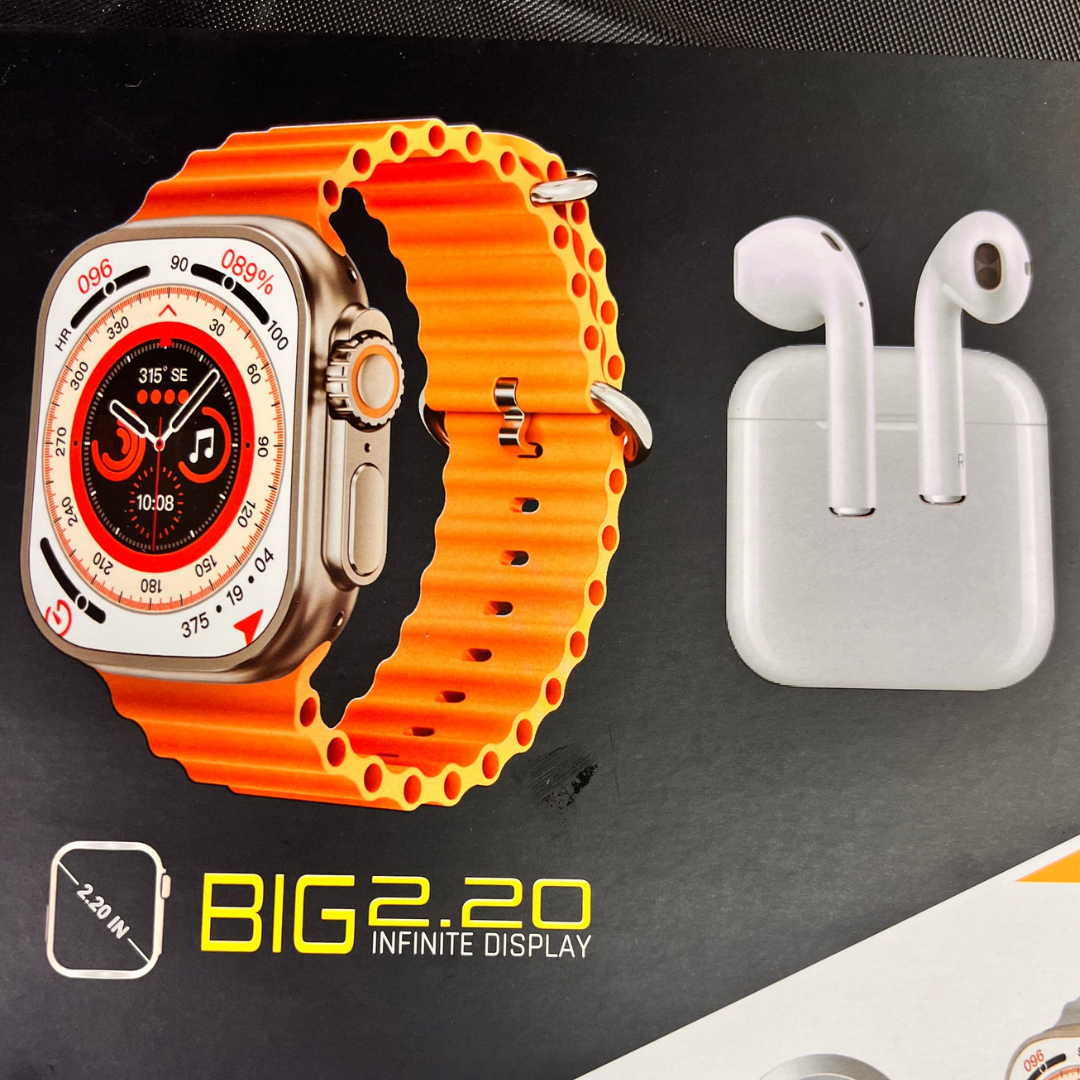 ετ Δώρου Smartwatch - YY02, 7 Βραχιόλια, Ασύρματη Φόρτιση και Ακουστικά Bluetooth