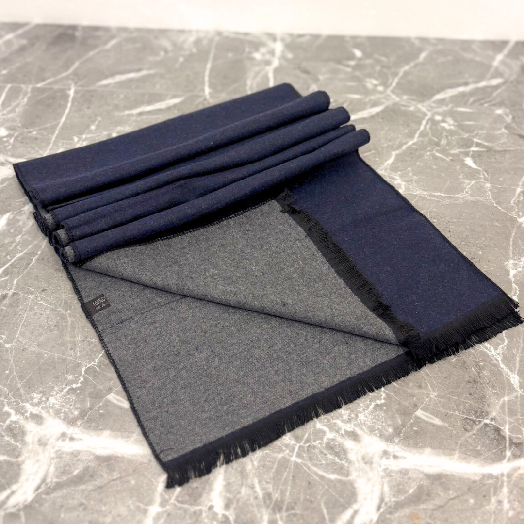 Ανδρικό κασμιρένιο κασκόλ διπλής όψης, 34 cm x 170 cm