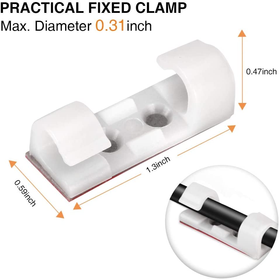 Αυτοκόλλητα κλιπ για την οργάνωση των καλωδίων