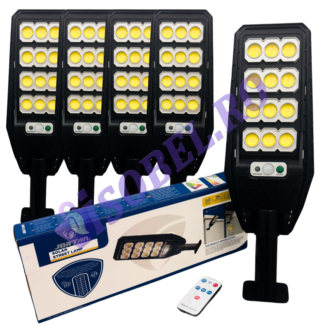 Σετ 5 Ηλιακών Φωτιστικών Δρόμου Jortan - 400W - 252 LED
