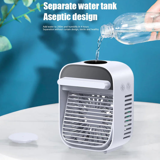 AC Cooler αυτοκίνητου Φορητός ανεμιστήρας Arctic Air/ Ψυκτικό αέρα, 3 ταχύτητες, 10W, Υγραντήρας, λευκό-μπλε