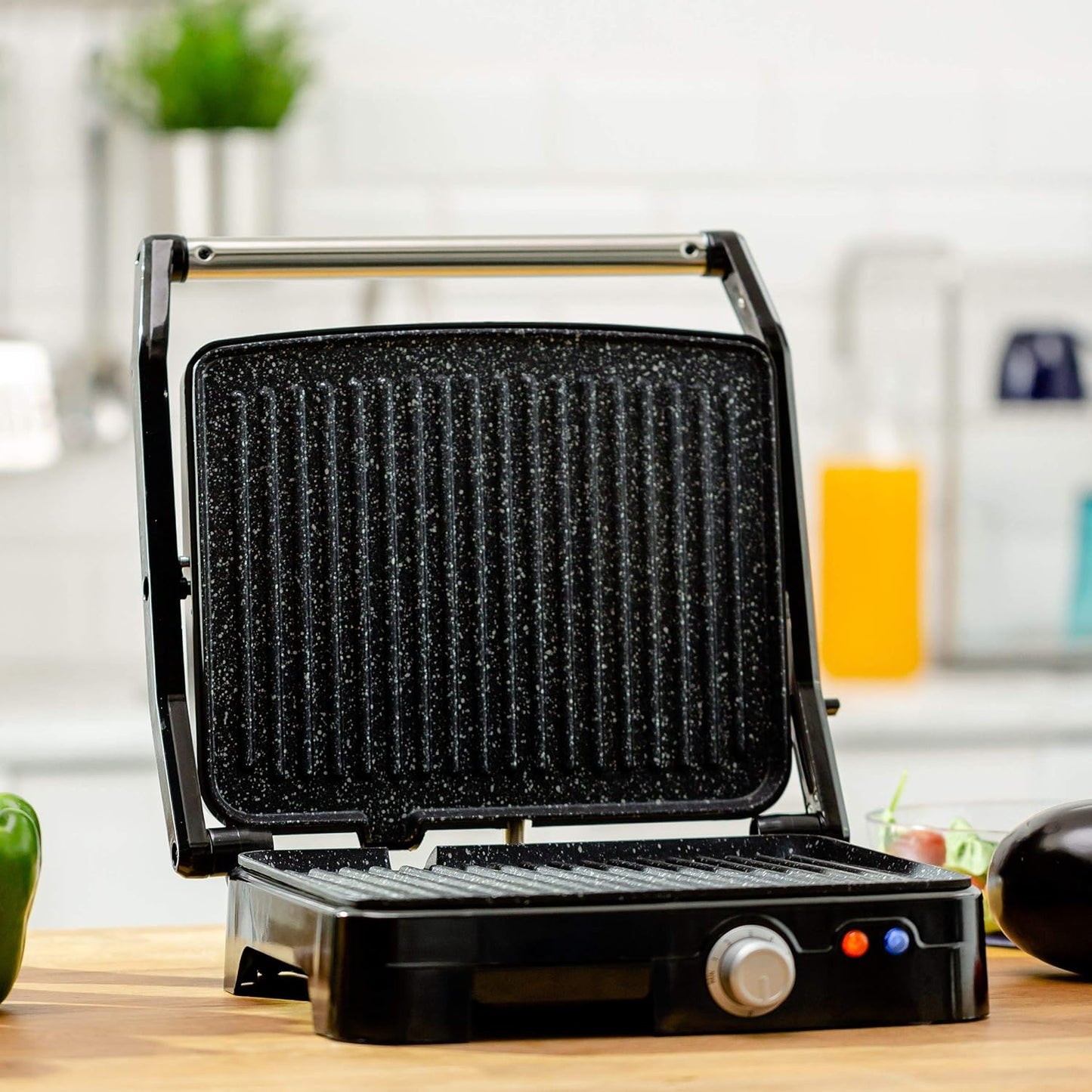 Ηλεκτρική Σχάρα 1800W με Ρυθμιζόμενη Θερμοκρασία και Ταψί Λίπους