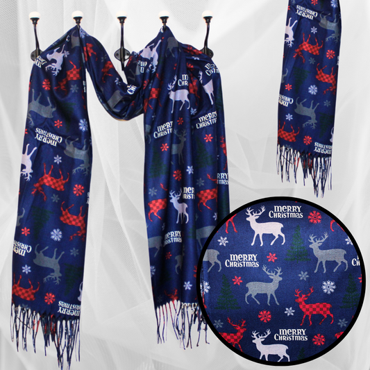 Κασμίρ Κασκόλ Χριστουγέννων με Σχέδιο Τριώντα - Συλλογή KATY