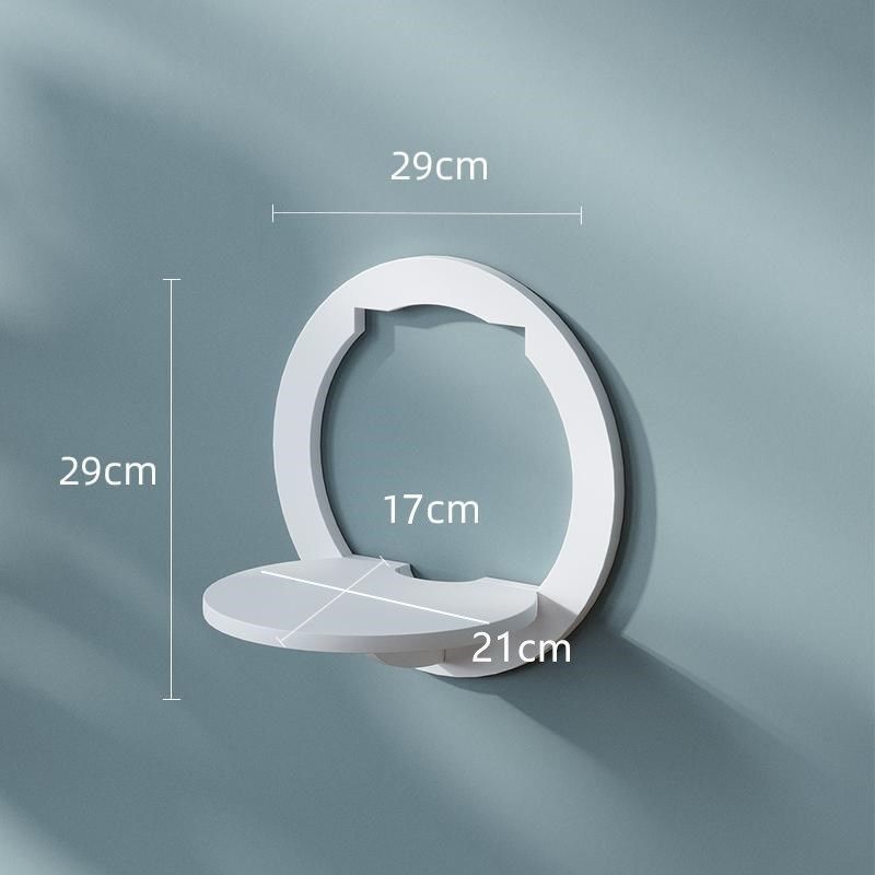 Σετ 3 Διακοσμητικά Ράφια Εξάγωνα, Τετράγωνα και Κυκλικά, Λευκά