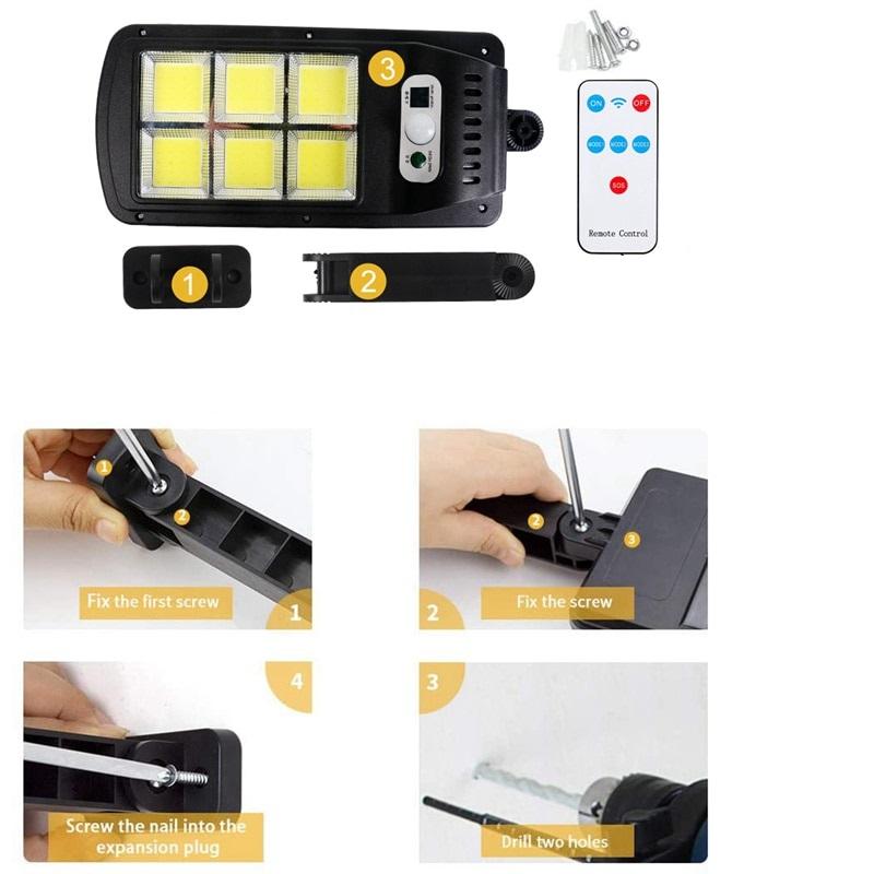 Πακέτο 2 ηλιακά δρόμου φωτιστικά 2x160 LED, αισθητήρας κίνησης