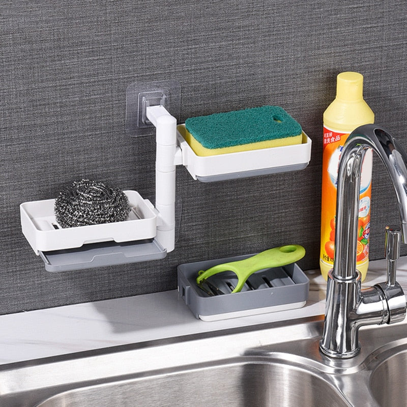 Αυτοκόλλητη περιστρεφόμενη επιτοίχια βάση σαπουνιού