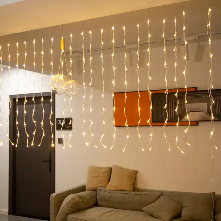 Κουρτίνα Χριστουγεννιάτικων Φώτων, 200 LED, 10 Σειρές