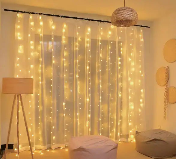 Κουρτίνα Χριστουγεννιάτικων Φώτων, 200 LED, 10 Σειρές