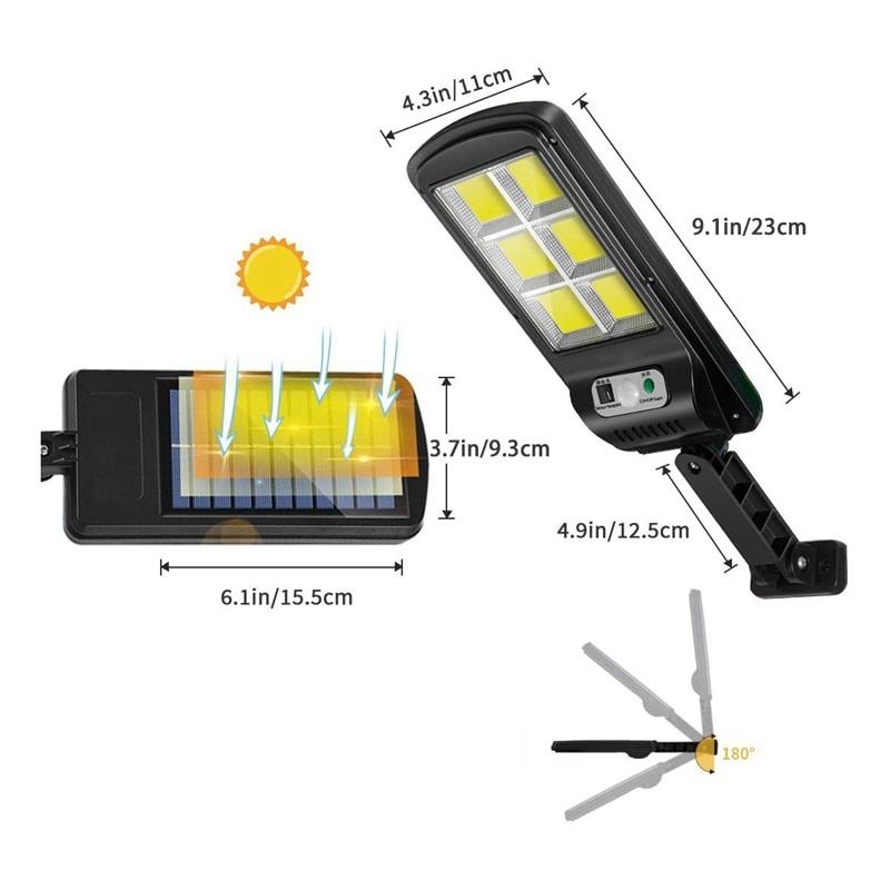 Πακέτο 2 ηλιακά δρόμου φωτιστικά 2x160 LED, αισθητήρας κίνησης