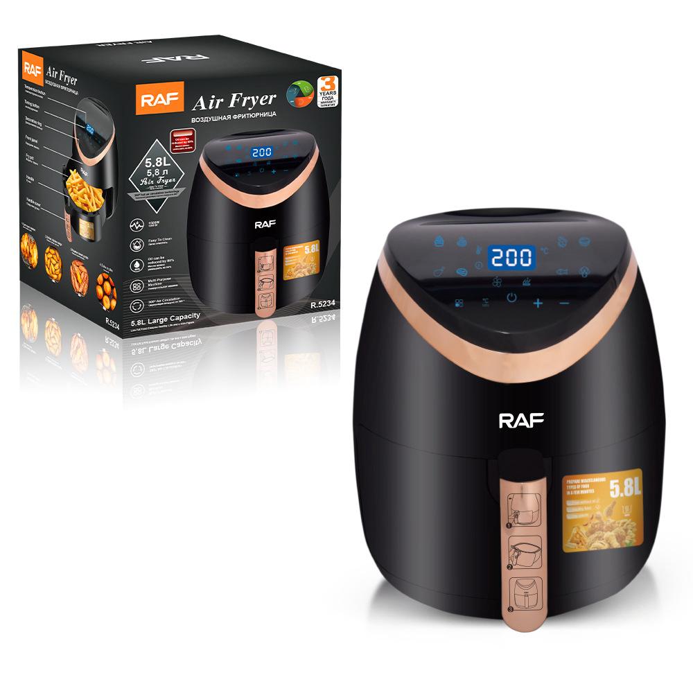 Προσφορά: Air Fryer Deluxe Χωρητικότητας 5.8L, 1500W, Κυκλοφορία Αέρα 360°, Οθόνη Αφής + Σετ 50 Χαρτιών Ψησίματος για το AirFryer