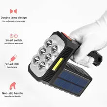 Επαναφορτιζόμενος ηλιακός φορητός φακός LED USB