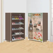 Ντουλάπι υποδημάτων με 5 ράφια και προστατευτικό κάλυμμα