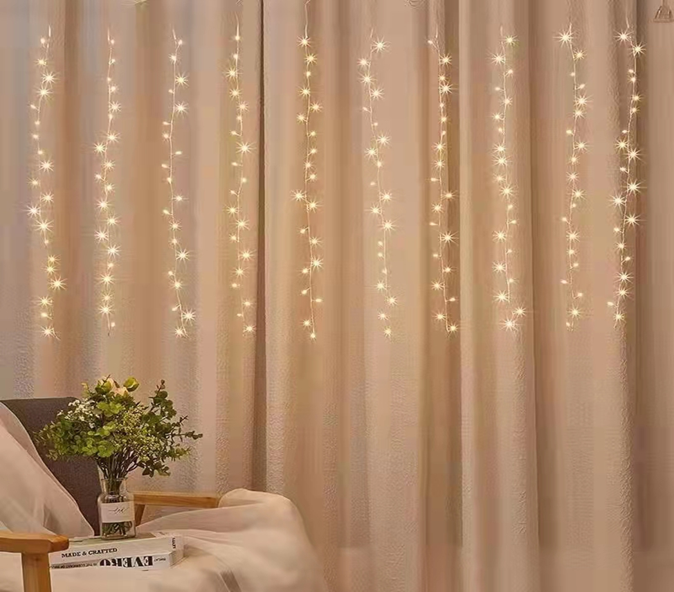 Κουρτίνα Χριστουγεννιάτικων Φώτων, 200 LED, 10 Σειρές