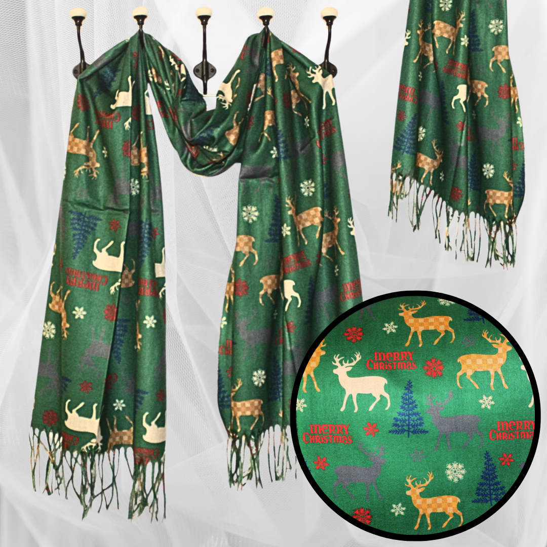 Κασμίρ Κασκόλ Χριστουγέννων με Σχέδιο Τριώντα - Συλλογή KATY