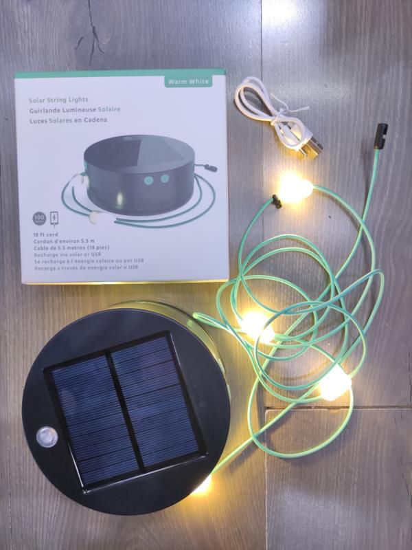 MPOWERD Luci Solar String Lights + Φορτιστής τηλεφώνου 100 Lumen