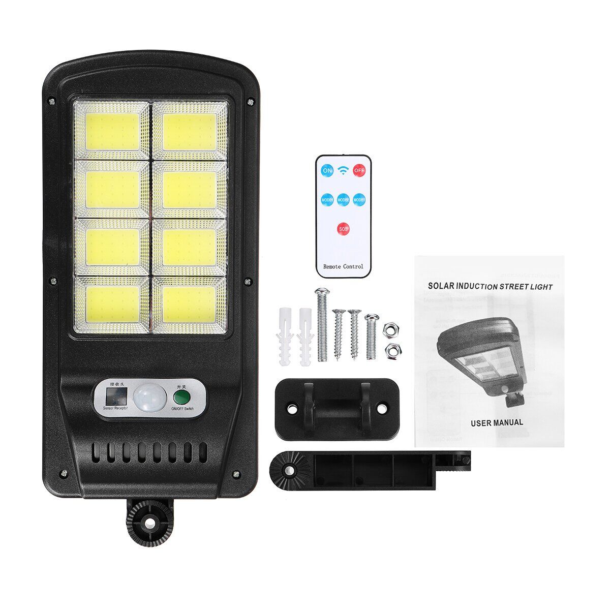 Πακέτο 2 ηλιακά δρόμου φωτιστικά 2x160 LED, αισθητήρας κίνησης