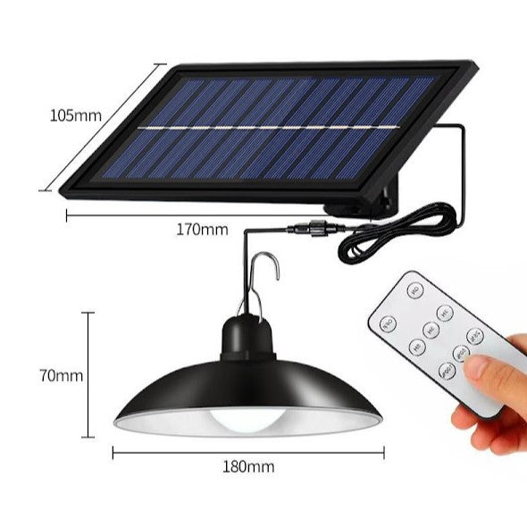 Κρεμαστό ηλιακό φωτιστικό με ηλιακό πάνελ LED, 90 Lm/W