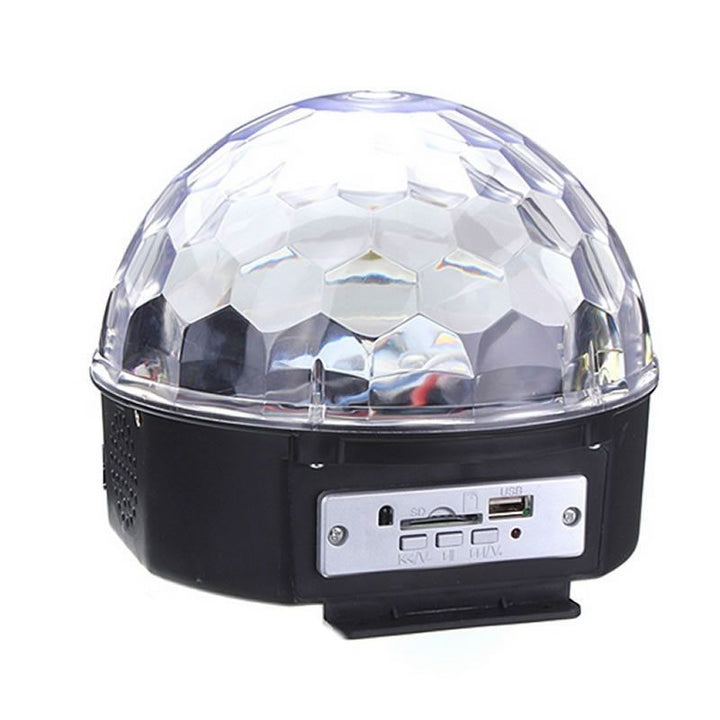 Disco Magic Crystall Ball με RGB LED, ηχείο, USB, κάρτα, αναπαραγωγή μουσικής, παιχνίδι περιστρεφόμενου φωτός