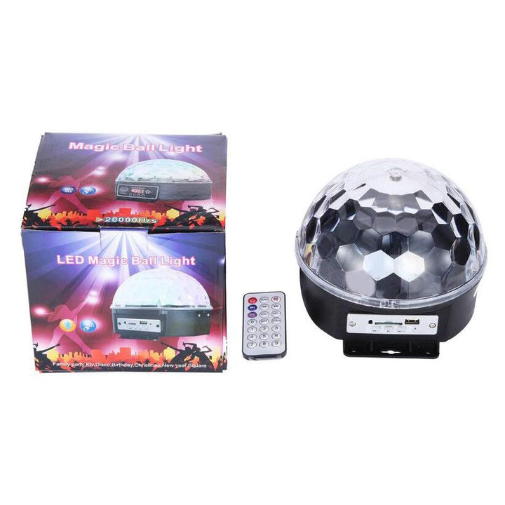 Disco Magic Crystall Ball με RGB LED, ηχείο, USB, κάρτα, αναπαραγωγή μουσικής, παιχνίδι περιστρεφόμενου φωτός