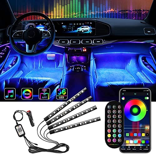 Φώτα περιβάλλοντος αυτοκινήτου, τηλεχειριστήριο, ελαφρά παιχνίδια, πλήρες κιτ εγκατάστασης, RGB