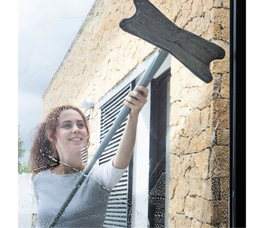 Σφουγγαρίστρα με σφουγγάρι ινών και συμπίεση τύπου X, περιστρεφόμενη κεφαλή 360°, επεκτεινόμενος βραχίονας