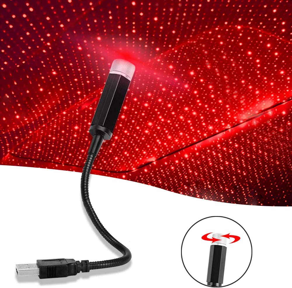 Φωτιστικό αυτοκινήτου με λέιζερ προβολής USB star, USB Star οροφής αυτοκινήτου