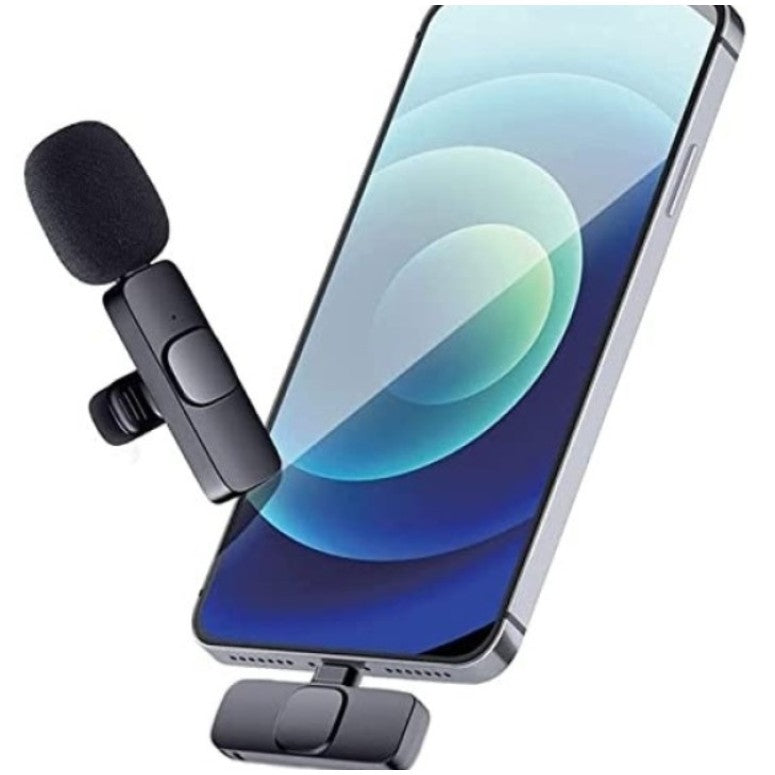 K8 Ασύρματο μικρόφωνο Lavalier Τύπος USB Type C/iPhone ή υποδοχή Android, μαύρο