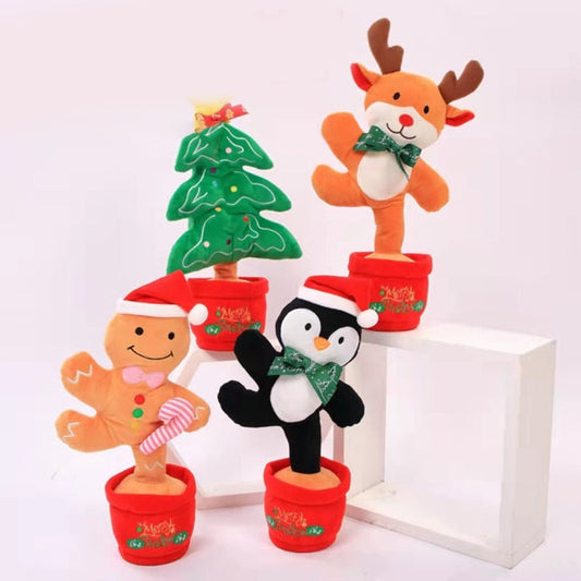 Διαδραστικό χορευτικό λούτρινο παιχνίδι, για τα Χριστούγεννα, με φώτα και ήχους