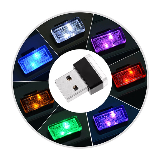 4x Mini USB LED Αυτοκίνητο, Πολύχρωμο