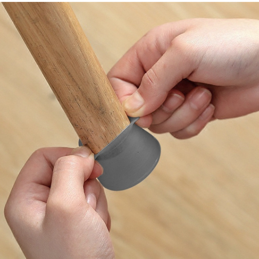 Σετ με 8 προστατευτικά σιλικόνης για καρέκλα, τραπέζι, πόδια επίπλων, γκρι