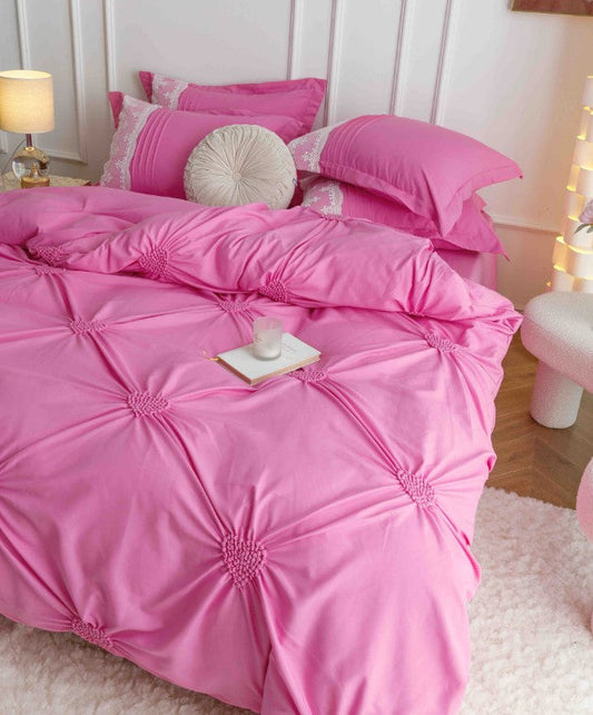 Κλινοσκεπάσματα Finet 6 τεμαχίων με κεντημένες καρδιές, J01