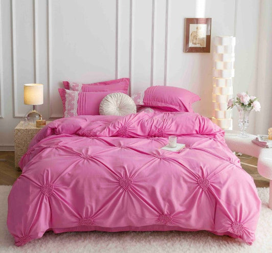 Κλινοσκεπάσματα Finet 6 τεμαχίων με κεντημένες καρδιές, J01