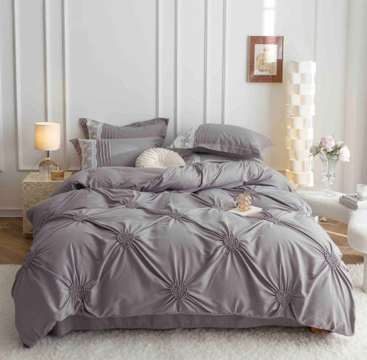 Κλινοσκεπάσματα Finet 6 τεμαχίων με κεντημένες καρδιές, J05