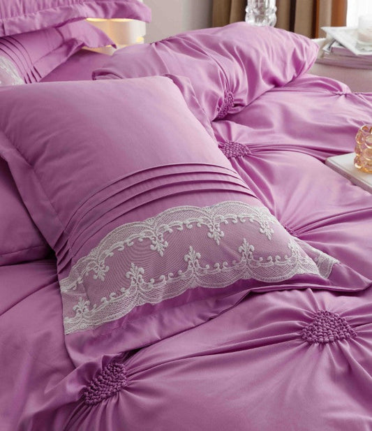 Κλινοσκεπάσματα Finet 6 τεμαχίων με κεντημένες καρδιές, J12