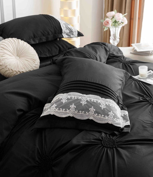 Κλινοσκεπάσματα Finet 6 τεμαχίων με κεντημένες καρδιές, J13