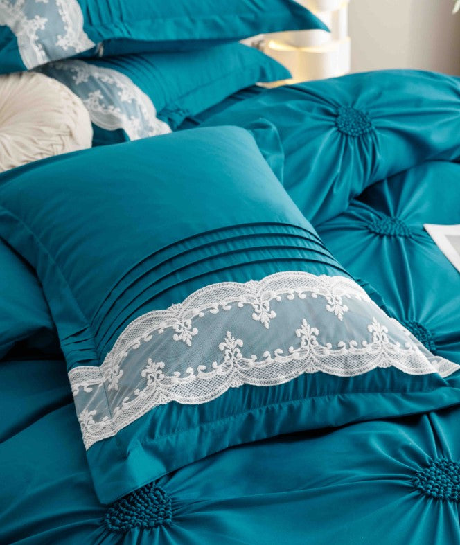 Κλινοσκεπάσματα Finet 6 τεμαχίων με κεντημένες καρδιές, J15