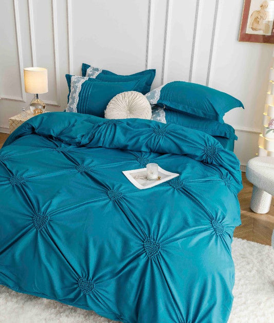 Κλινοσκεπάσματα Finet 6 τεμαχίων με κεντημένες καρδιές, J15