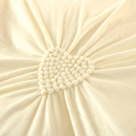 Βελούδινα κλινοσκεπάσματα, με κέντημα καρδιά, 4 τεμάχια, 2 άτομα, J09