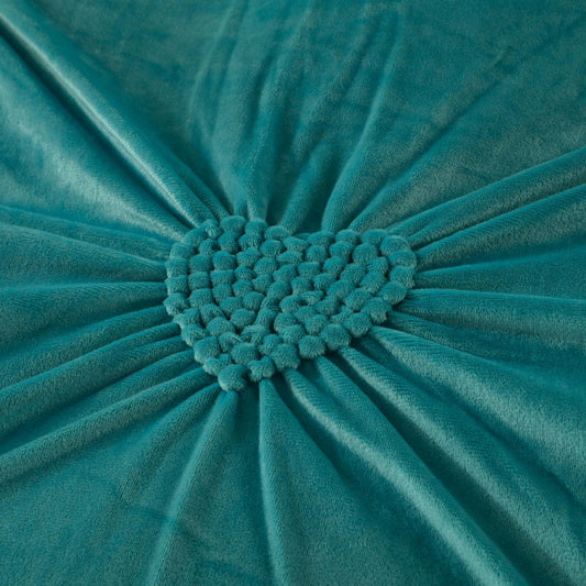 Βελούδινα κλινοσκεπάσματα, με κέντημα καρδιά, 4 τεμάχια, 2 άτομα, J05