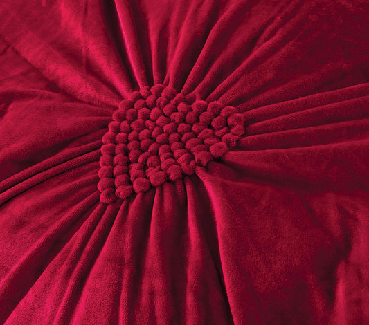 Βελούδινα κλινοσκεπάσματα, με κέντημα καρδιά, 4 τεμάχια, 2 άτομα, J01