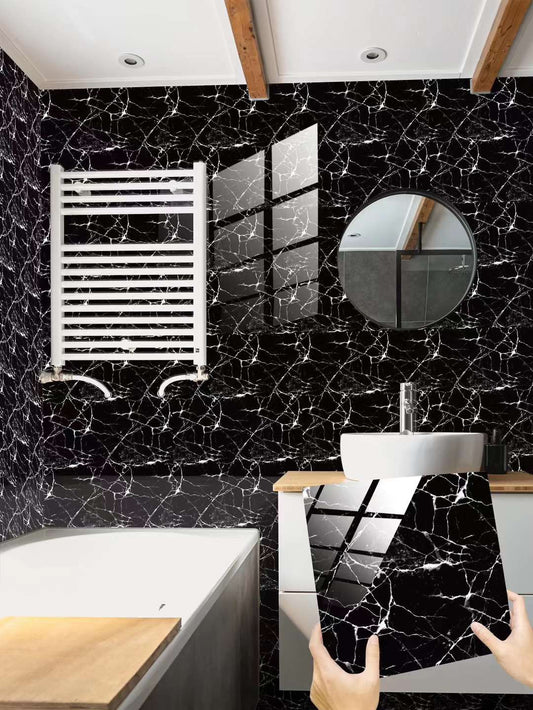 Αυτοκόλλητο πλακάκι δαπέδου ή τοίχου τύπου μάρμαρου, αδιάβροχο, 60x30cm