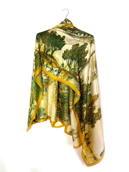 Κασκόλ 'Silk Touch' με στάμπα 180 cm