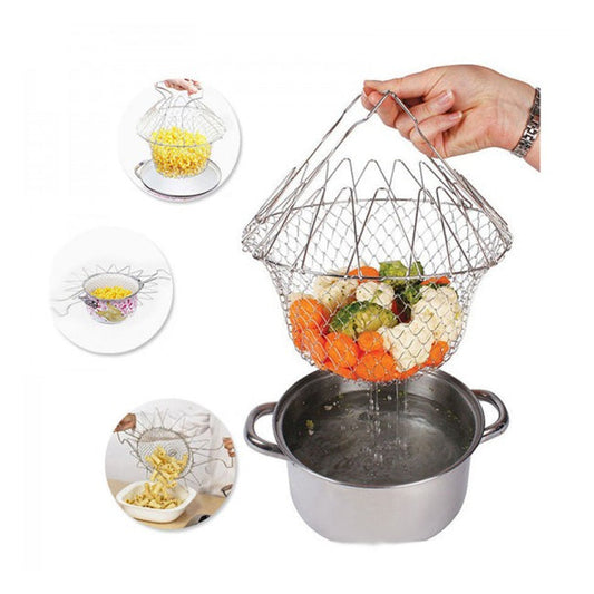 Σίτα τηγανίσματος, ανοξείδωτη, για τηγανητές πατάτες ή ζυμαρικά, 24εκ