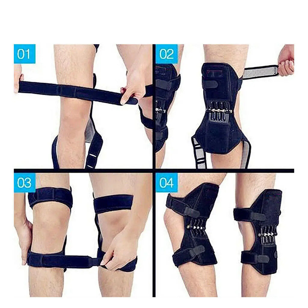 Σετ 2 επιγονατίδων fitness για μείωση της πίεσης στο γόνατο, μαύρο