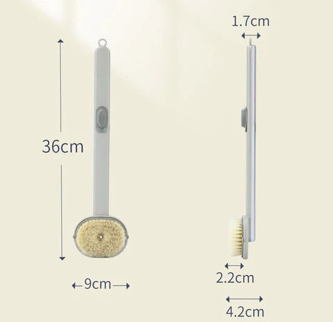Βούρτσα ντους με δοχείο και ψεκαστήρα σαπουνιού
