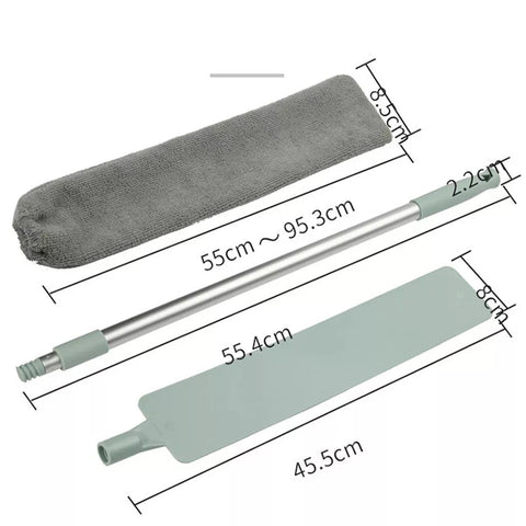 Λεπτή σφουγγαρίστρα με ρυθμιζόμενη ράβδο για αφαίρεση σκόνης