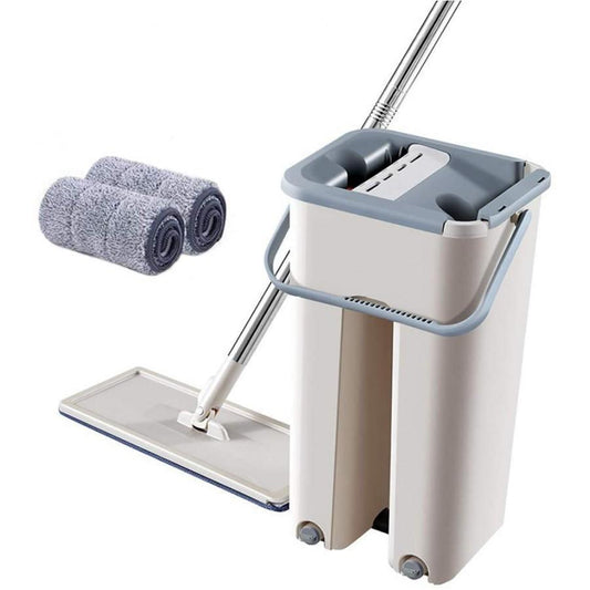 Επαγγελματική σφουγγαρίστρα με δύο μπανιέρες για πλύσιμο και στέγνωμα