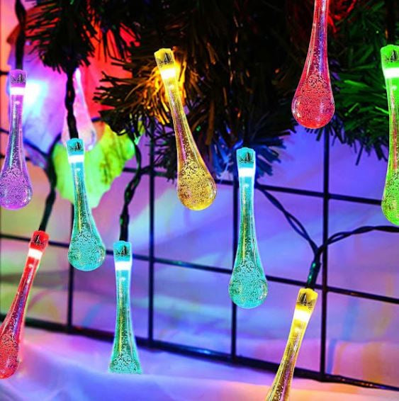 Τοποθέτηση με 50 σφαιρίδια LED Waterdrop, 10 M, πολύχρωμα